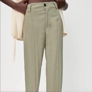 ZARA Full Length Trouser Pants | Light Khaki | size XS | 8119 045